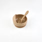 Silicone Baby Snail Bowl with Sucker & Spoon Feeding Set