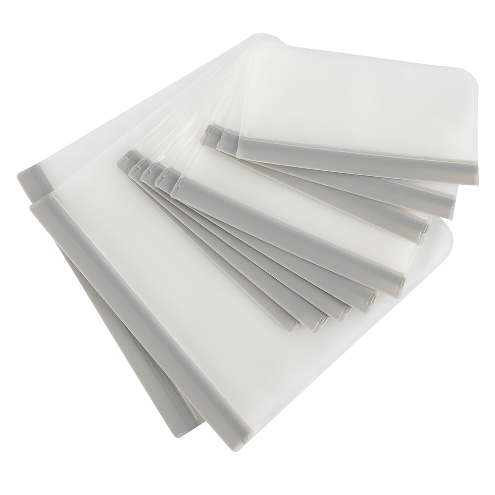 10pcs Reusable Silicone Food Storage Bags with Zip Seal