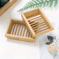 Oval Bamboo Soap Dish – Wooden Bar Soap Holder for Bathroom & Kitchen