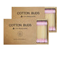 Bamboo Cotton Swabs – 2 Boxes (400 pcs) Biodegradable & Organic Double-Ended Ear Swabs