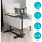 Adjustable Bamboo Tray Table with Swivel & Safety Handle