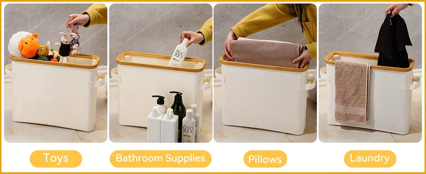 Bamboo Toilet Paper Holder with Lid