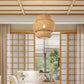 Bamboo Rattan Pendant Light – Handwoven Hanging Ceiling Lamp