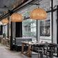 Bamboo Rattan Pendant Light – Handwoven Hanging Ceiling Lamp