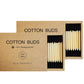 Bamboo Cotton Swabs – 2 Boxes (400 pcs) Biodegradable & Organic Double-Ended Ear Swabs