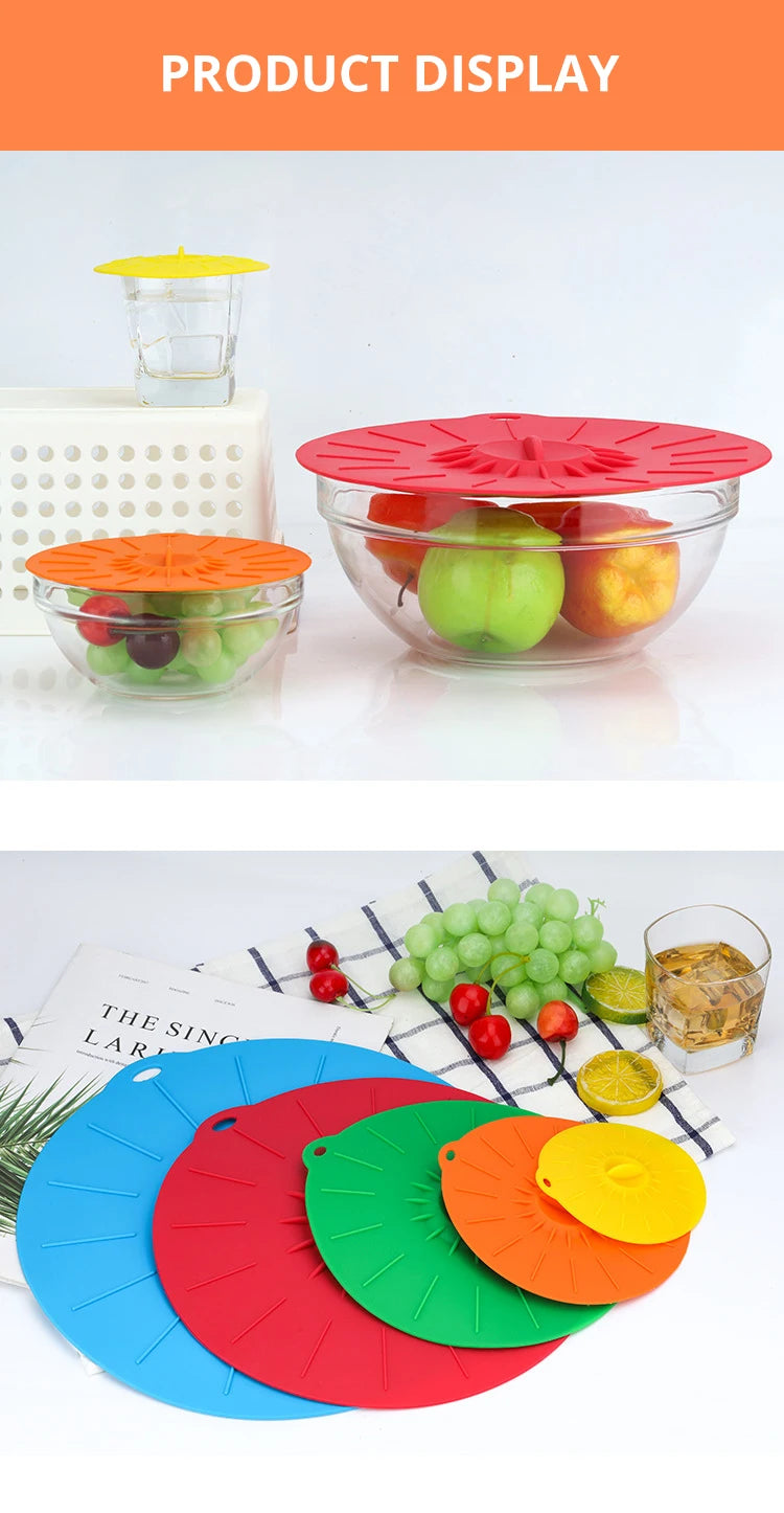 5pcs Eco-Friendly Reusable Food Storage Covers