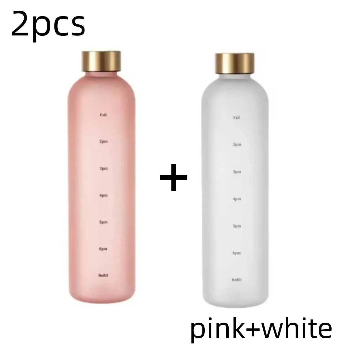 1L Motivational Sports Water Bottle with Time Marker