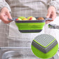 2PCS Silicone Folding Colander Basket for Kitchen Use