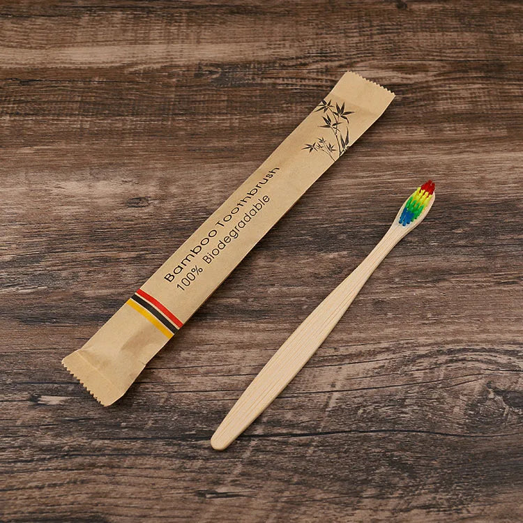 10PCS Bamboo Toothbrush Set