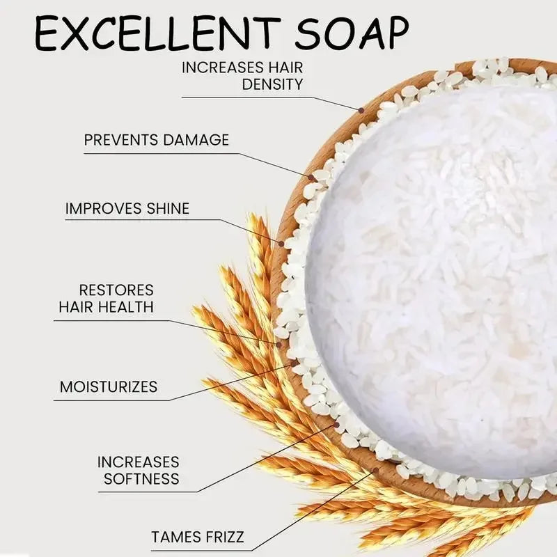 Organic Rice Shampoo Bar & Conditioning Soap