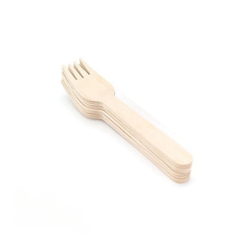 100pcs Disposable Wooden Spoons, Knives & Forks