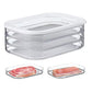 Stackable Meat Storage Container with Lid for Fridge