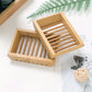 Oval Bamboo Soap Dish – Wooden Bar Soap Holder for Bathroom & Kitchen