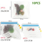 10pcs Reusable Silicone Food Storage Bags with Zip Seal