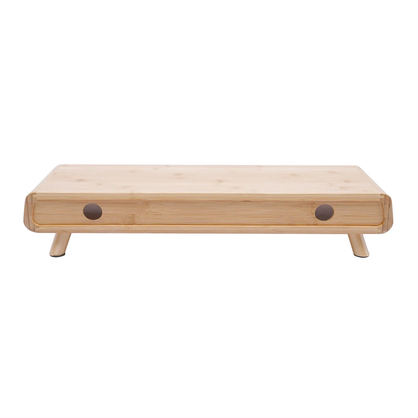 Bamboo Monitor Stand Riser with Drawer