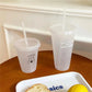 Kawaii Reusable Tumbler with Straw Lid