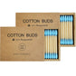 Bamboo Cotton Swabs – 2 Boxes (400 pcs) Biodegradable & Organic Double-Ended Ear Swabs
