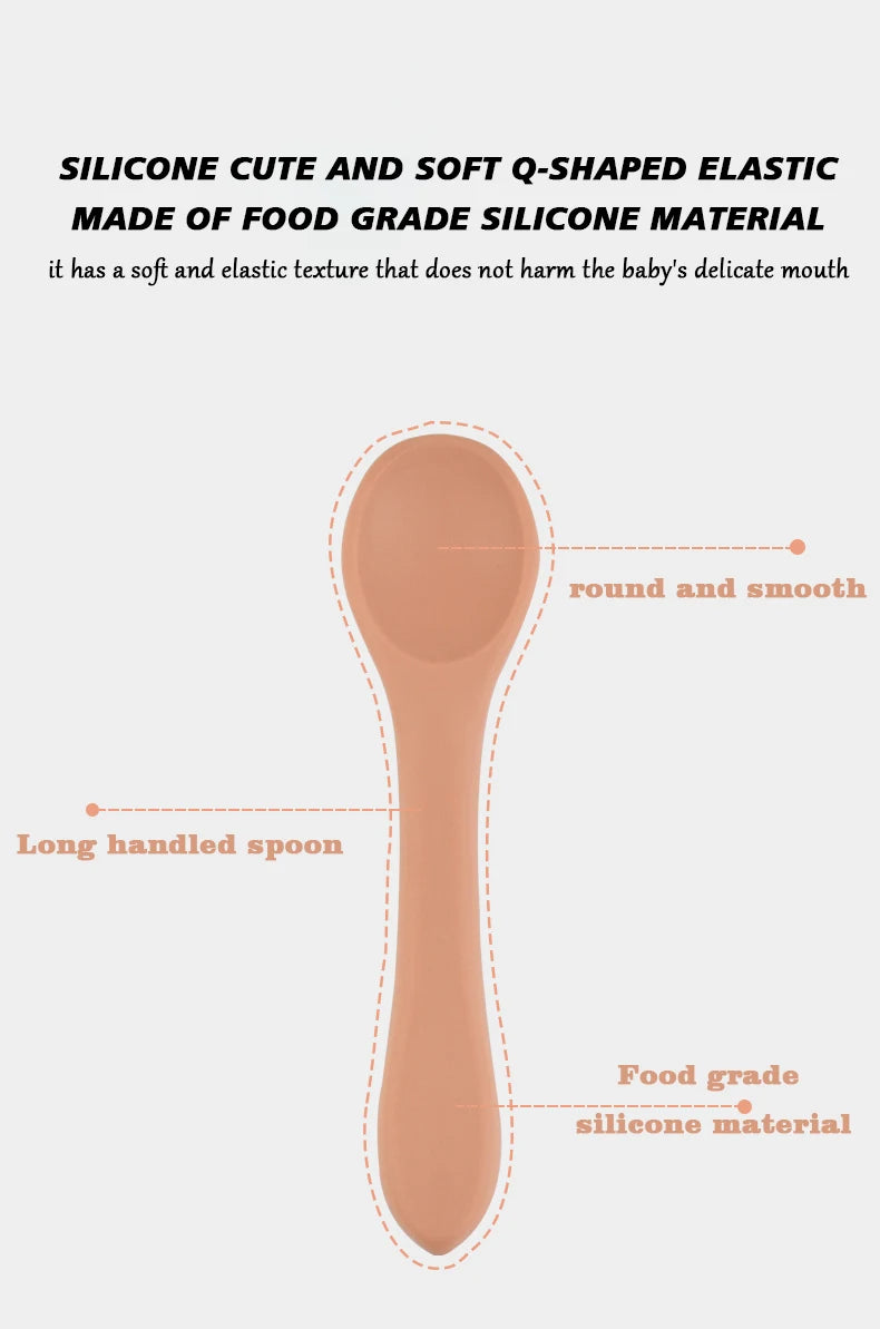 Silicone Baby Snail Bowl with Sucker & Spoon Feeding Set