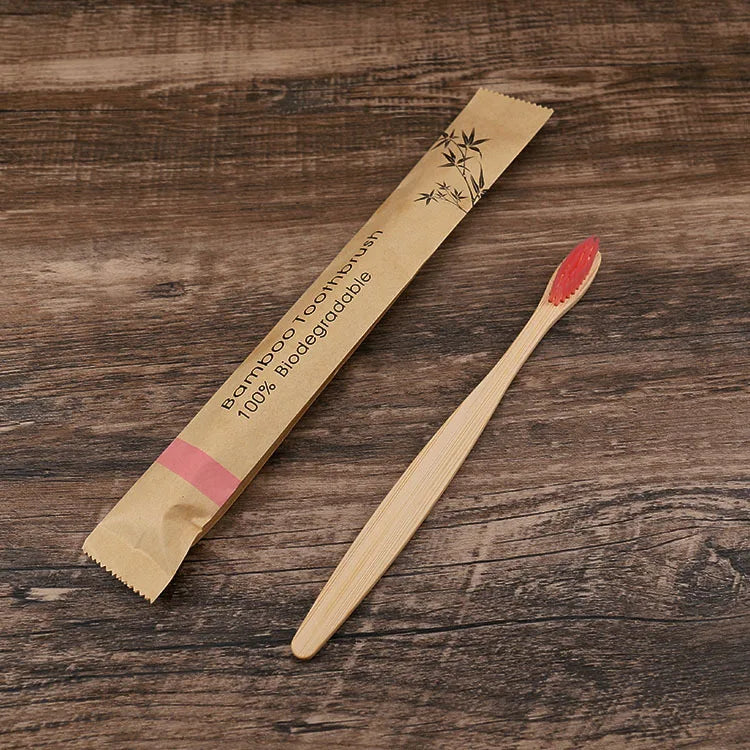10PCS Bamboo Toothbrush Set