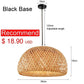 Bamboo Rattan Pendant Light – Handwoven Hanging Ceiling Lamp