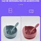 Silicone Baby Snail Bowl with Sucker & Spoon Feeding Set