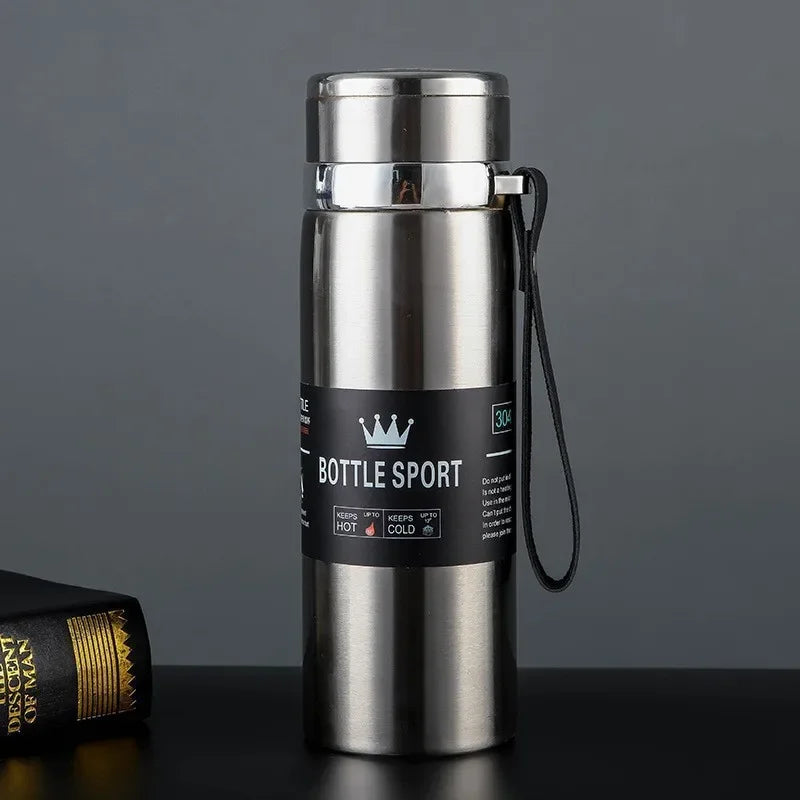 1000ml Thermal Water Bottle – Double Wall Stainless Steel Vacuum Flask, Leak-Proof