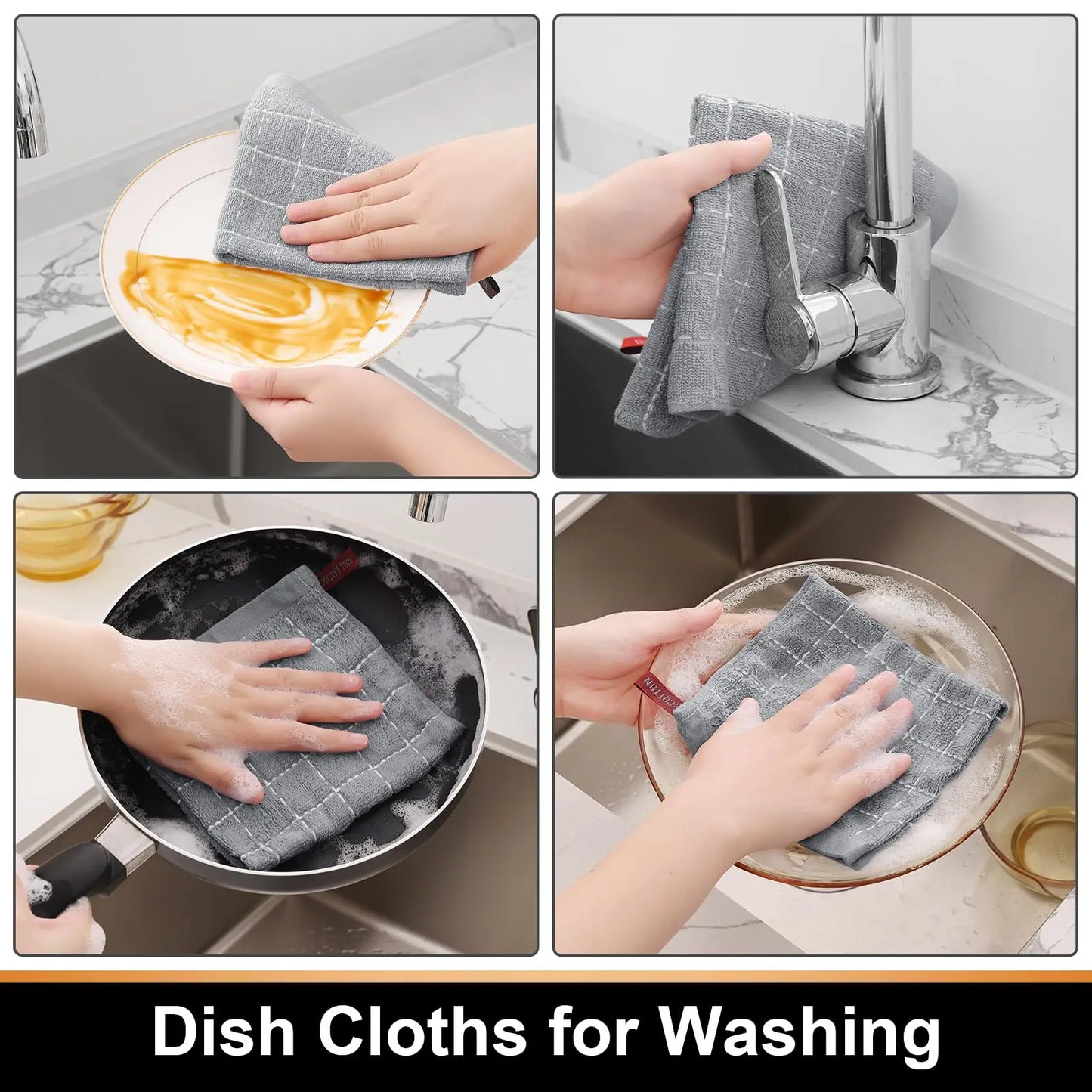 Olanly 100% Cotton Kitchen Towels