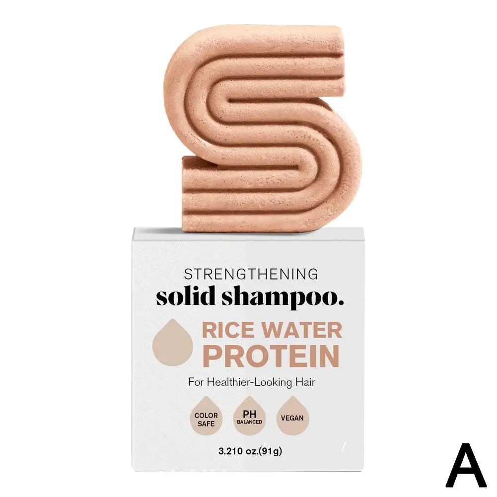 Rice Shampoo Bar – Natural Hair Soap for Scalp Massage & Repair