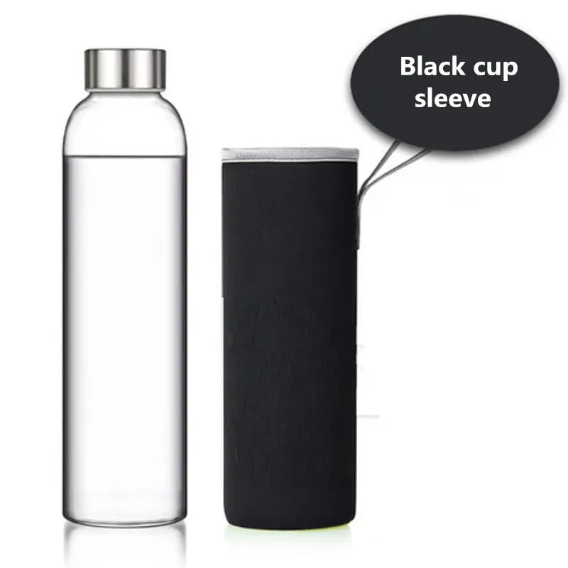 550ml Shatterproof Travel Glass Water Bottle