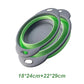2PCS Silicone Folding Colander Basket for Kitchen Use