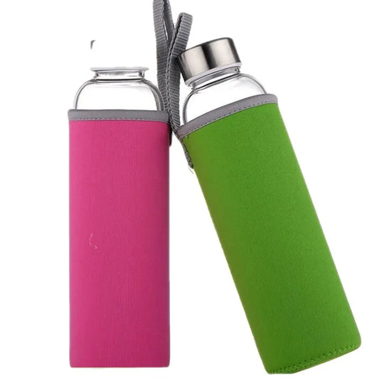 550ml Shatterproof Travel Glass Water Bottle