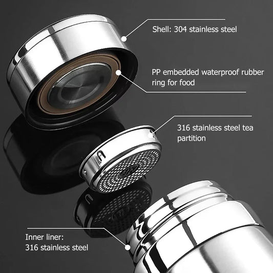 1000ml Thermal Water Bottle – Double Wall Stainless Steel Vacuum Flask, Leak-Proof