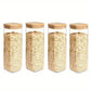 2/4pcs 540ml/1000ml Glass Food Storage Jars with Bamboo Lids