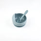 Silicone Baby Snail Bowl with Sucker & Spoon Feeding Set